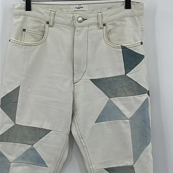 Isabel Marant Etoile Lea Patchwork Cotton Ankle Skinny Jeans - Size 24-25 (US) - Picture 4 of 11